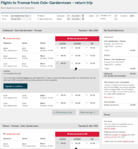 2016-05-12 14_25_46-Flights to Tromsø from Oslo-Gardermoen - return trip - Norwegian.com