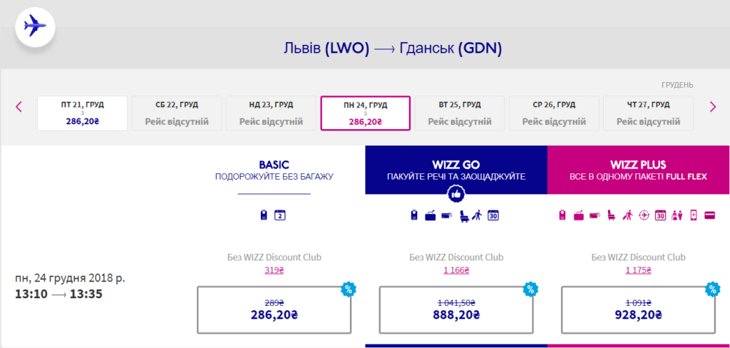 знижка wizzair