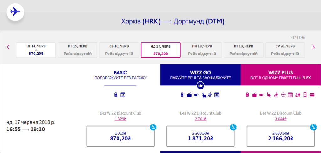 знижка wizzair